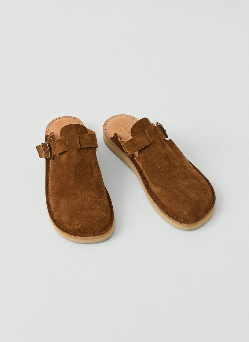 Fracap Suede Mules | Tabacco