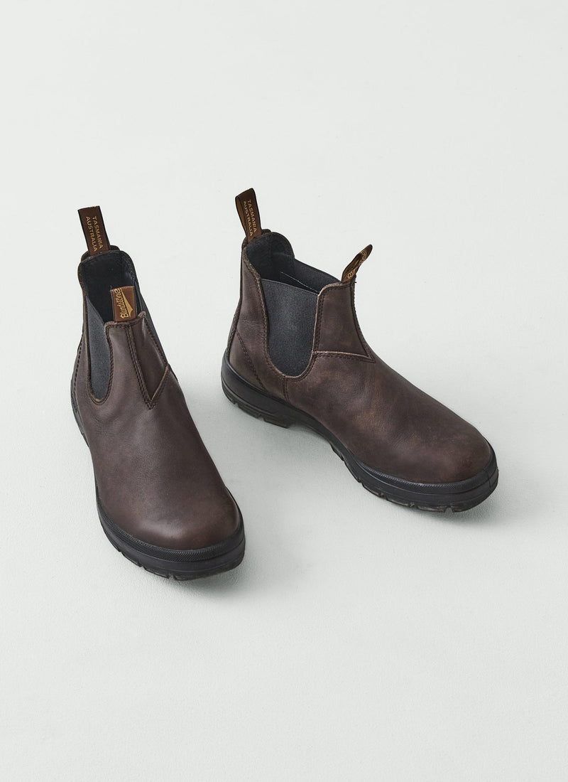 Blundstone Terrain Leather Pull on Boots | Dark Brown