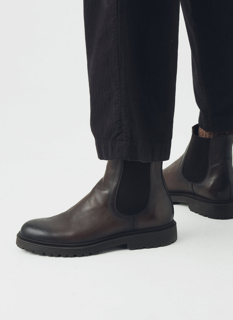 Sturlini Vegetable Tanned Chelsea Boots | Dark Brown