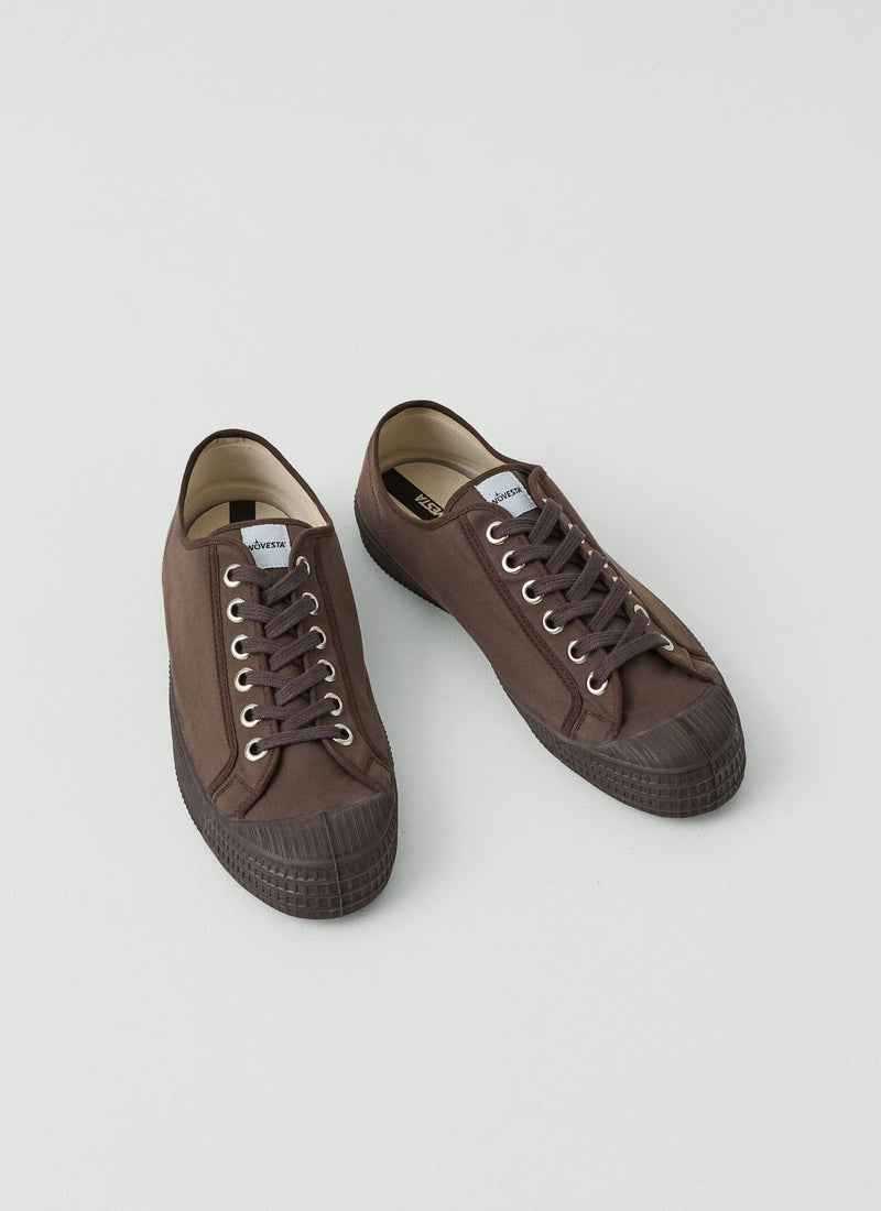 Novesta Star Master Waxed Cotton Trainers | Chocolate Brown