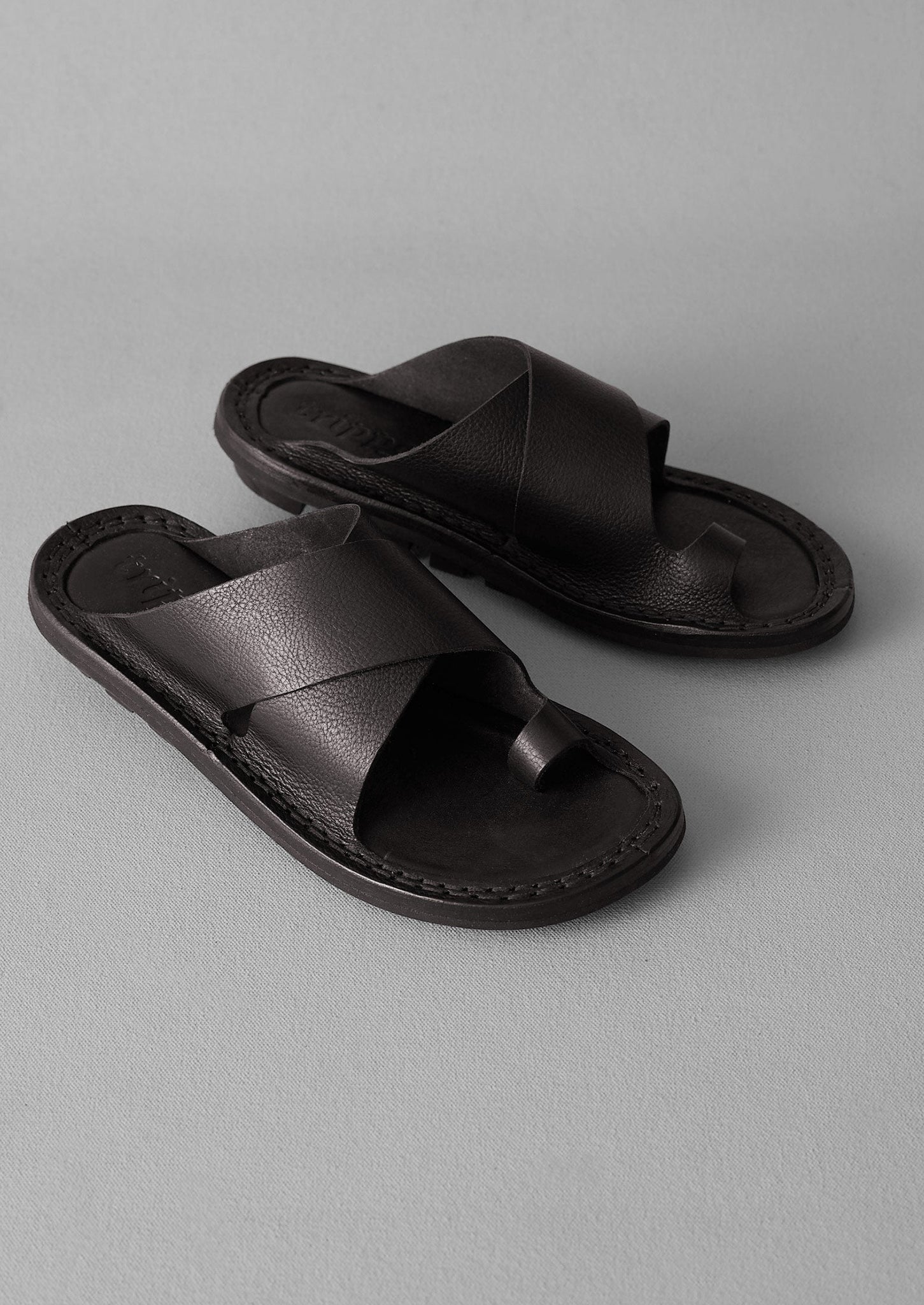 Trippen Alex Leather Sandals | Black