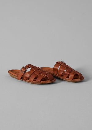 Vibae Leather Fisherman Sandals | Tan