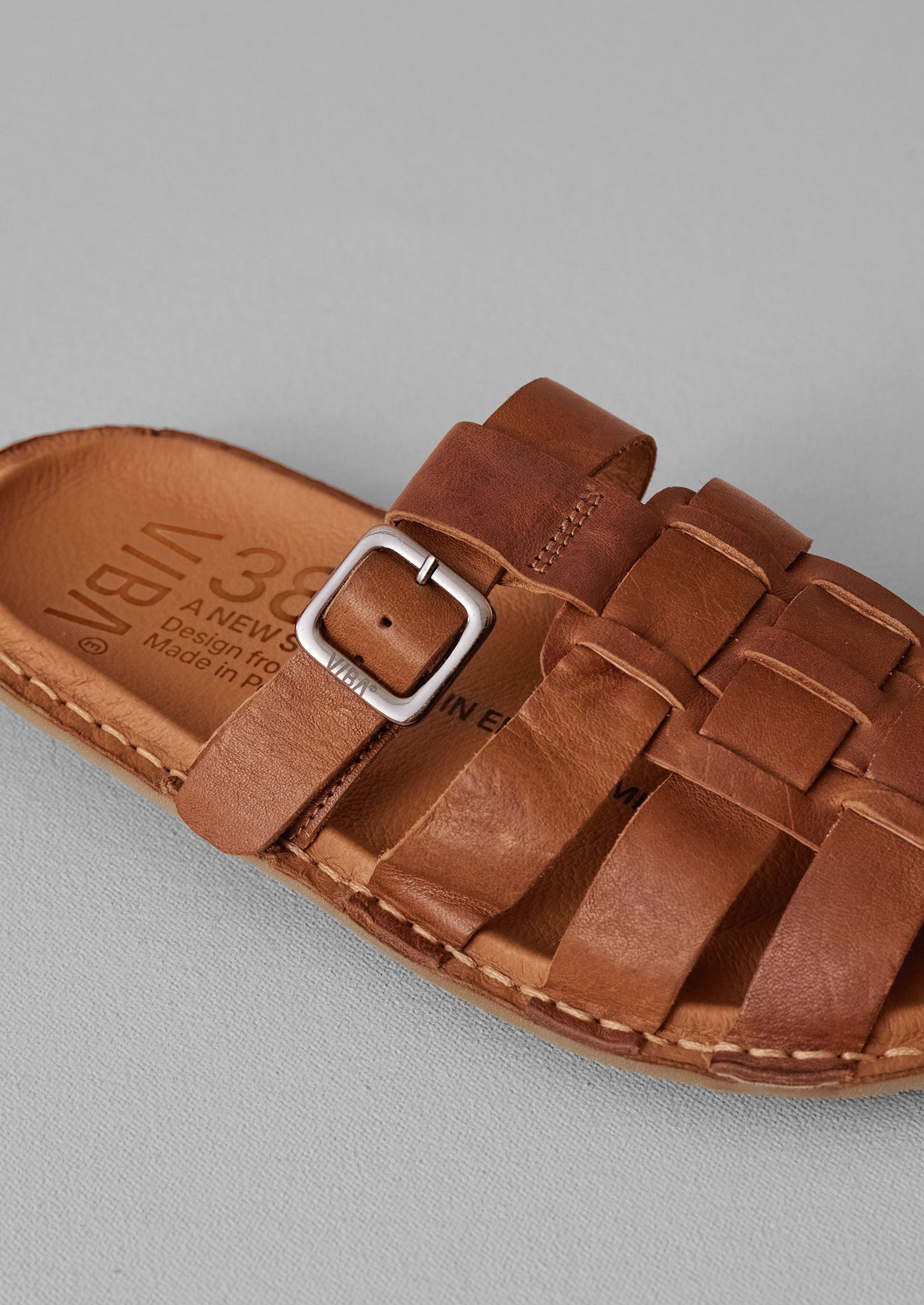 Vibae Leather Fisherman Sandals | Tan