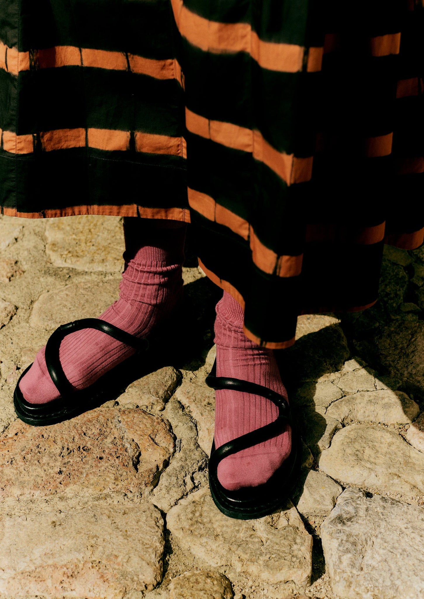 Trippen ZigZag Leather Sandals | Black