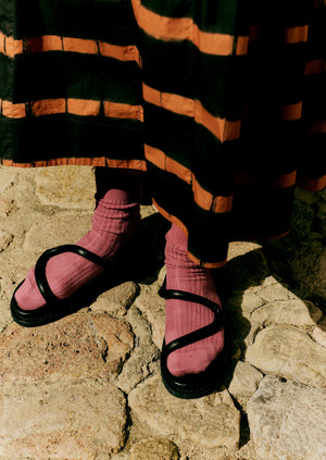 Trippen ZigZag Leather Sandals | Black