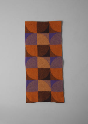 Colour Block Wool Scarf | Ginger Multi