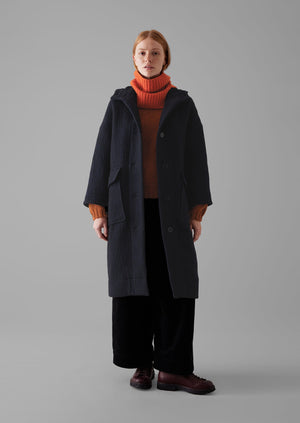 Ribbed Wool Cashmere Snood | Burnt Ember