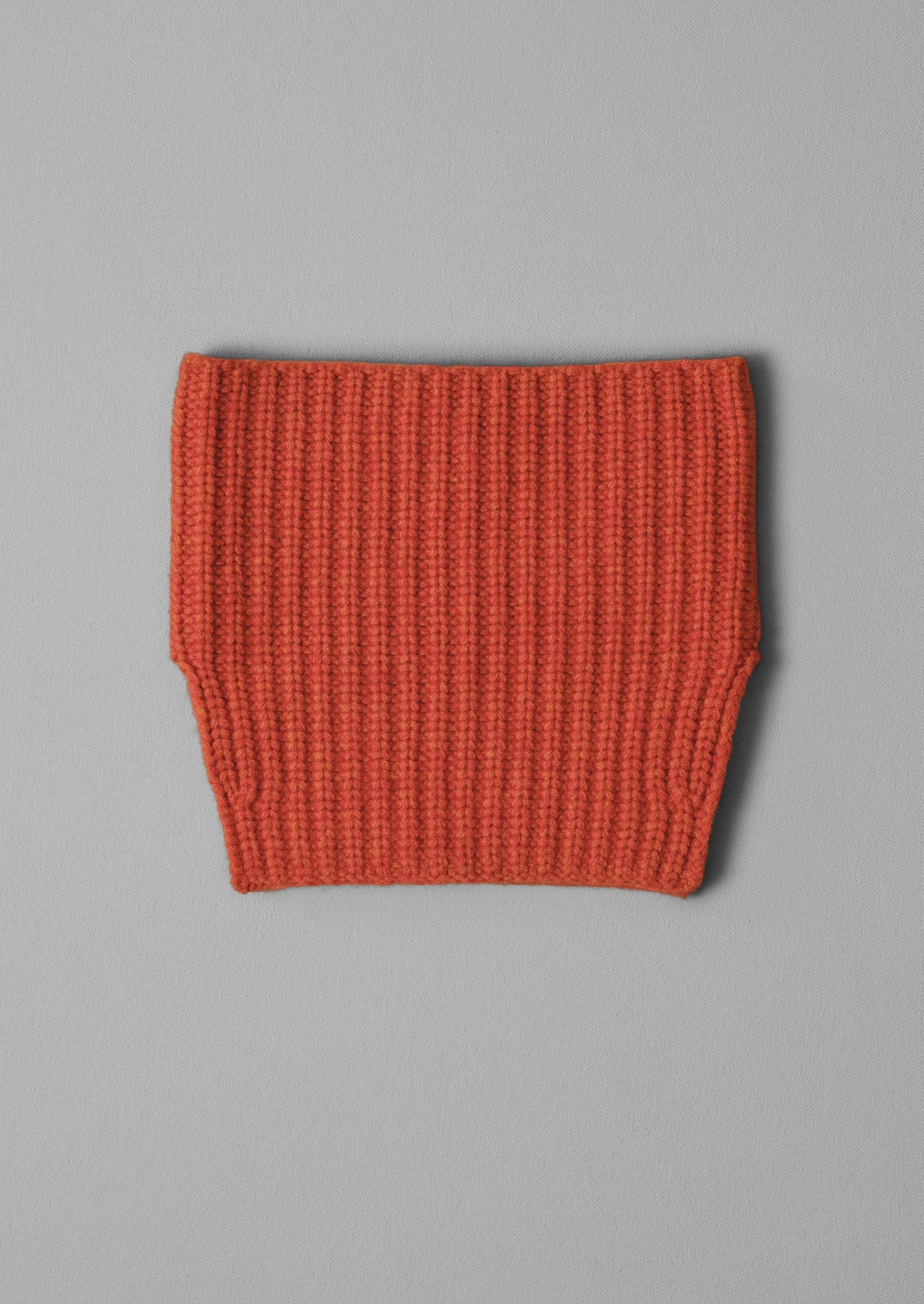 Ribbed Wool Cashmere Snood | Burnt Ember