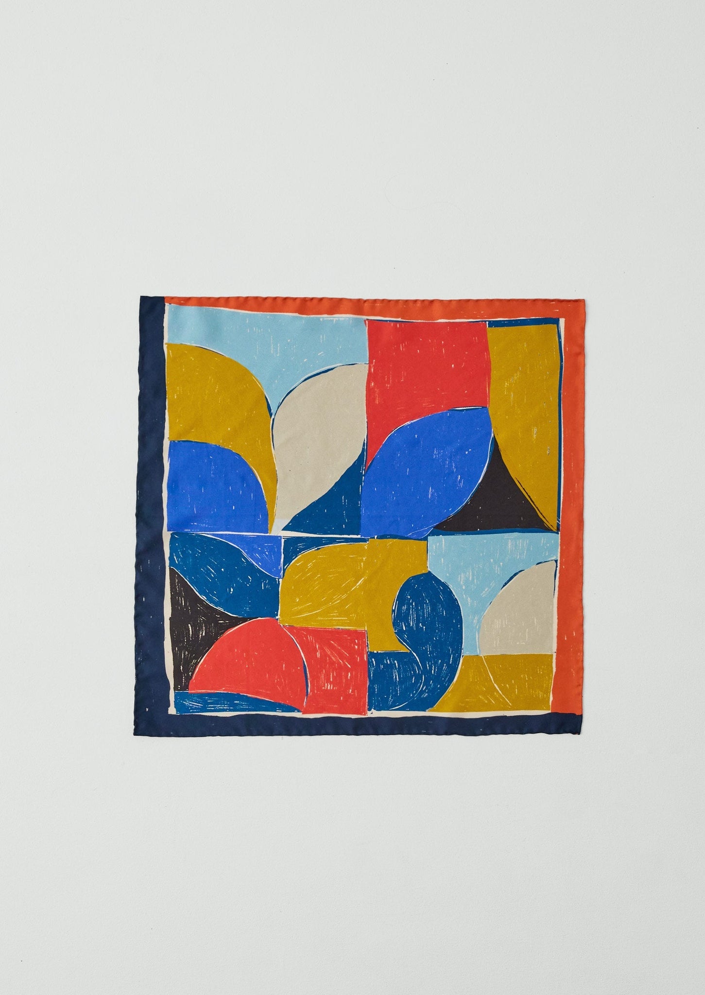 Paintbox Print Silk Bandana | Cardinal Red