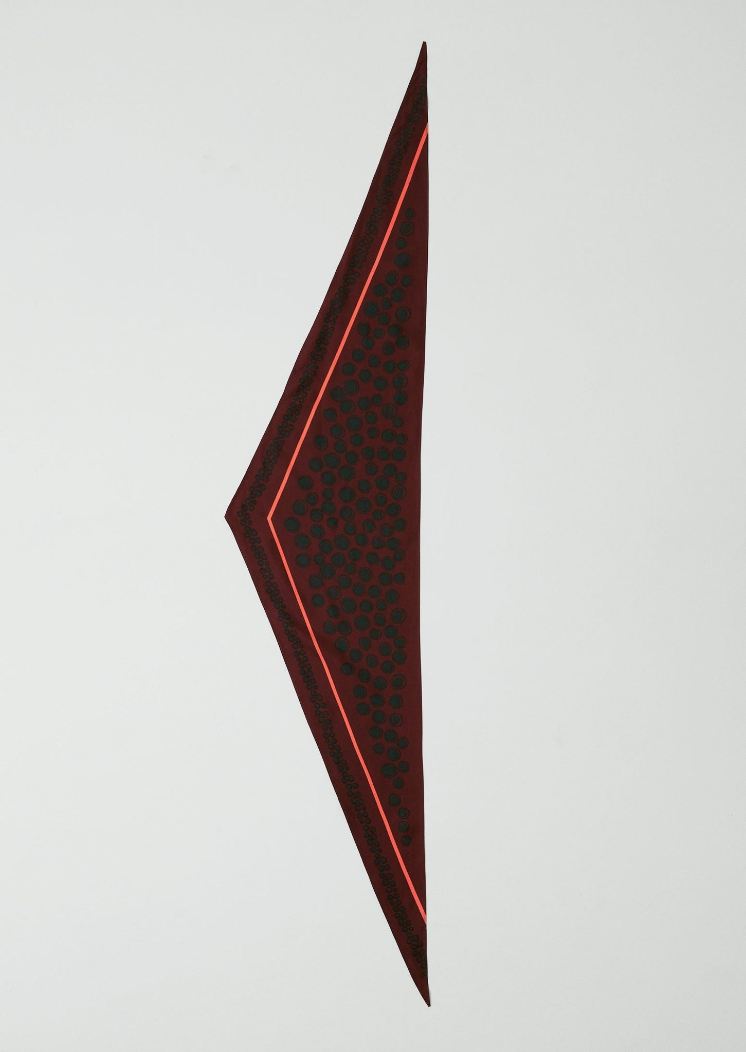 Spotted Carapace Print Silk Bandana | Ruby Red