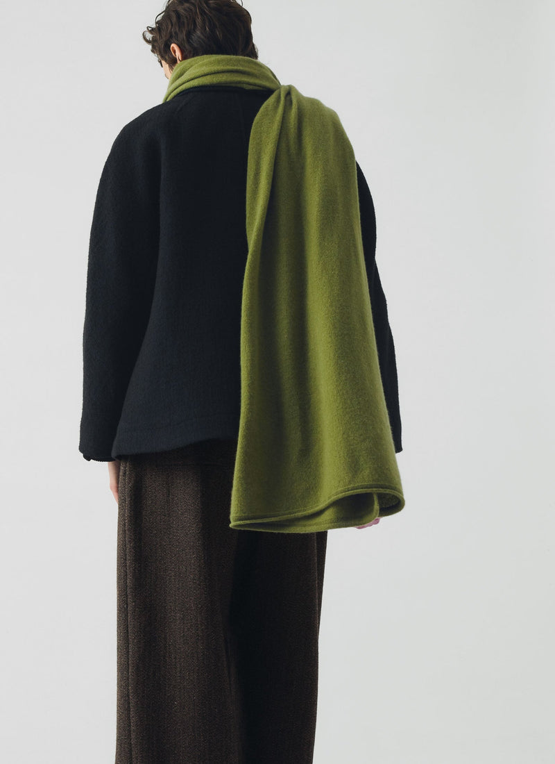 Cashmere Wool Wrap Scarf | Soft Green
