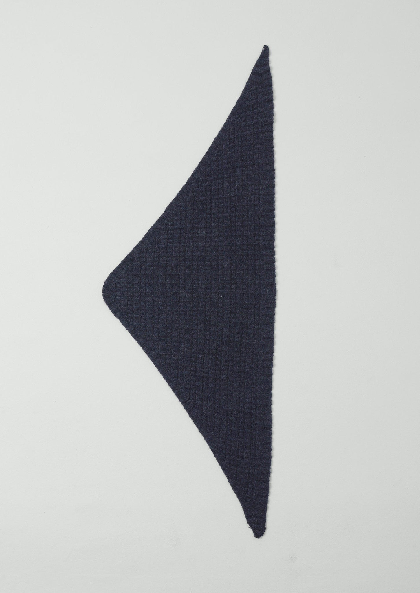 Knitted Wool Bandana | Indigo Melange