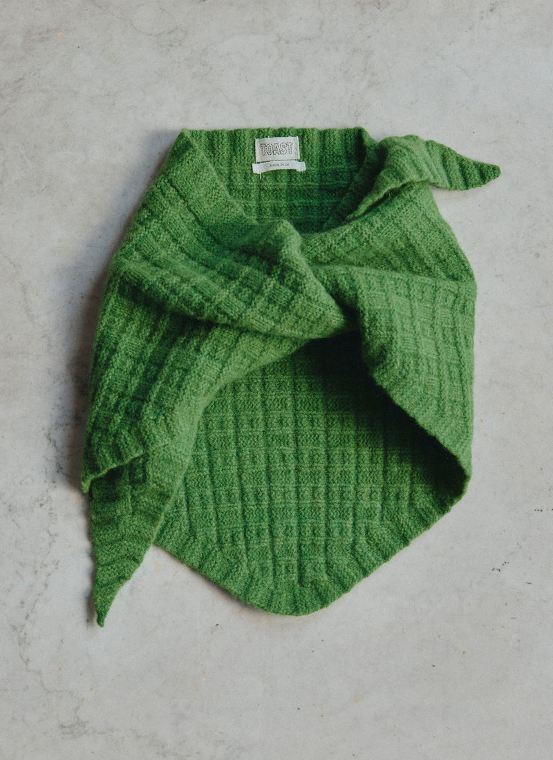 Knitted Wool Bandana | Garden Green