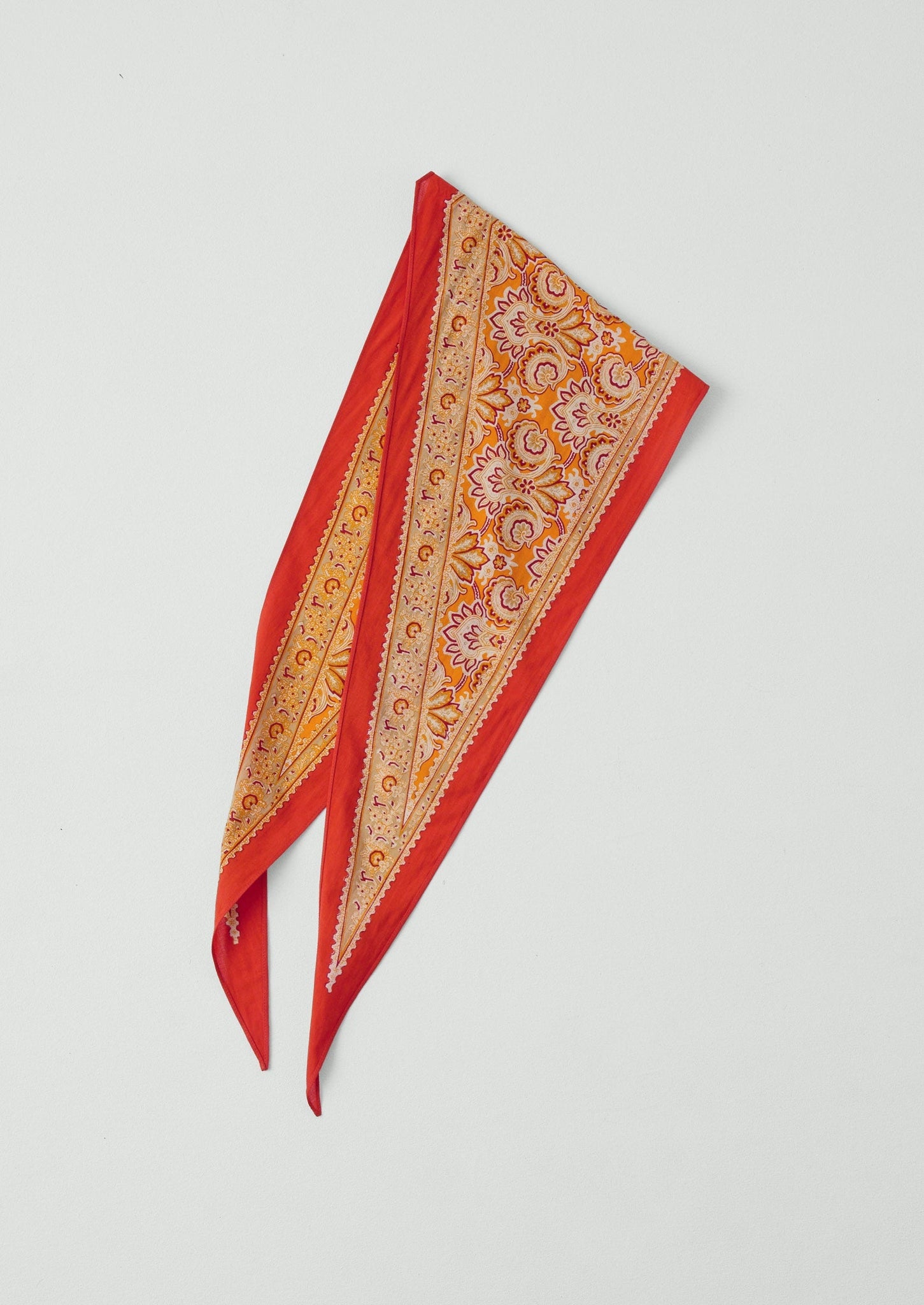 Paisley Print Cotton Bandana | Nasturtium