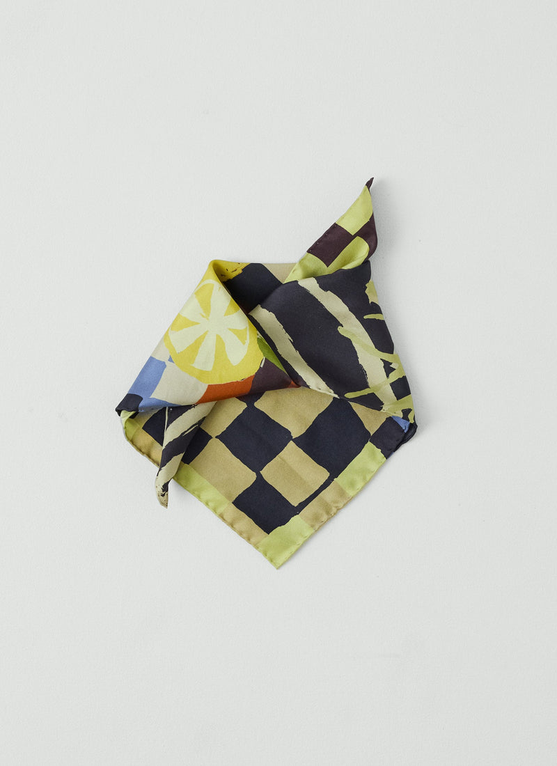 Abstract Still Life Silk Bandana | Multi