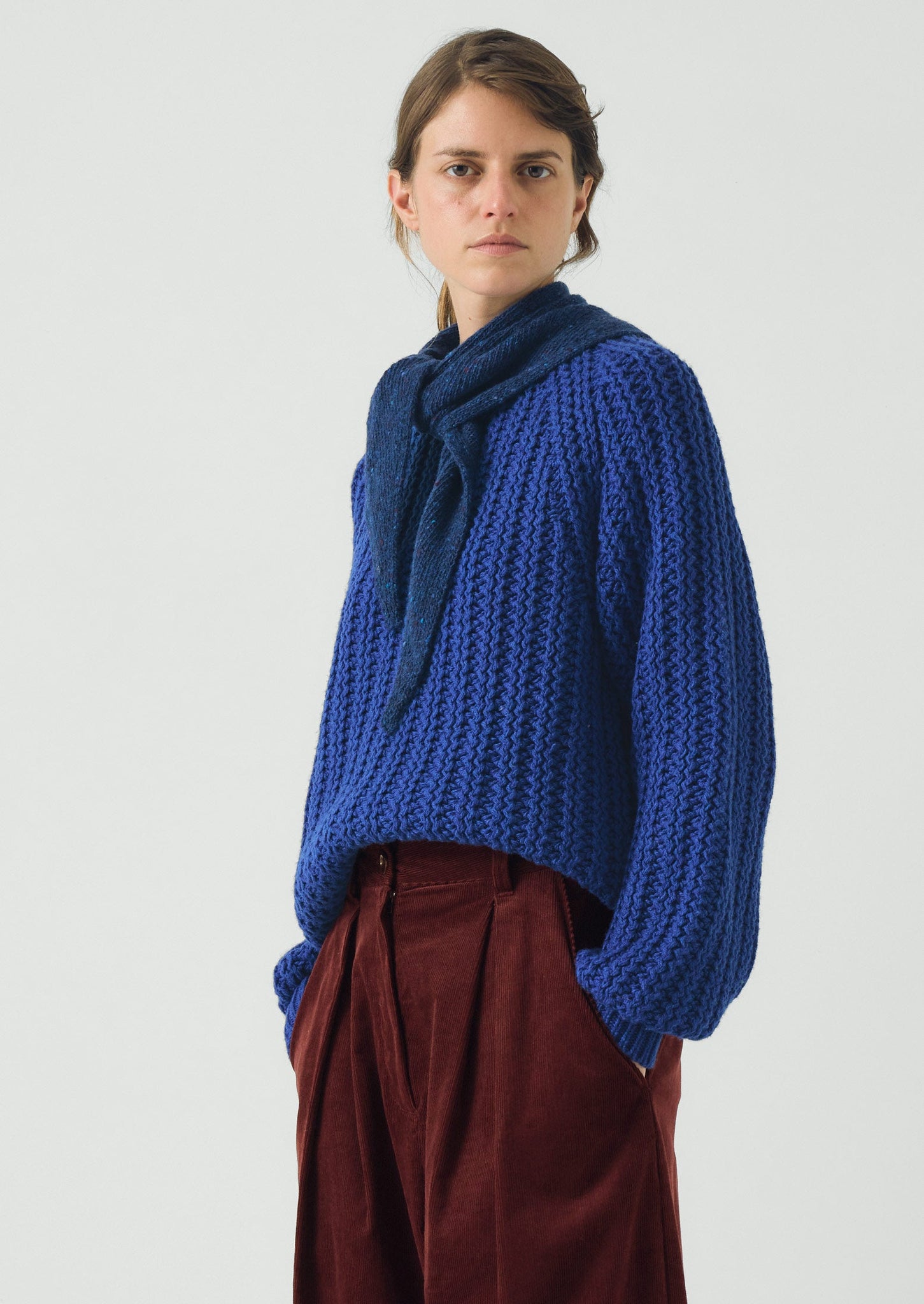 Donegal Merino Bandana | Ink Blue