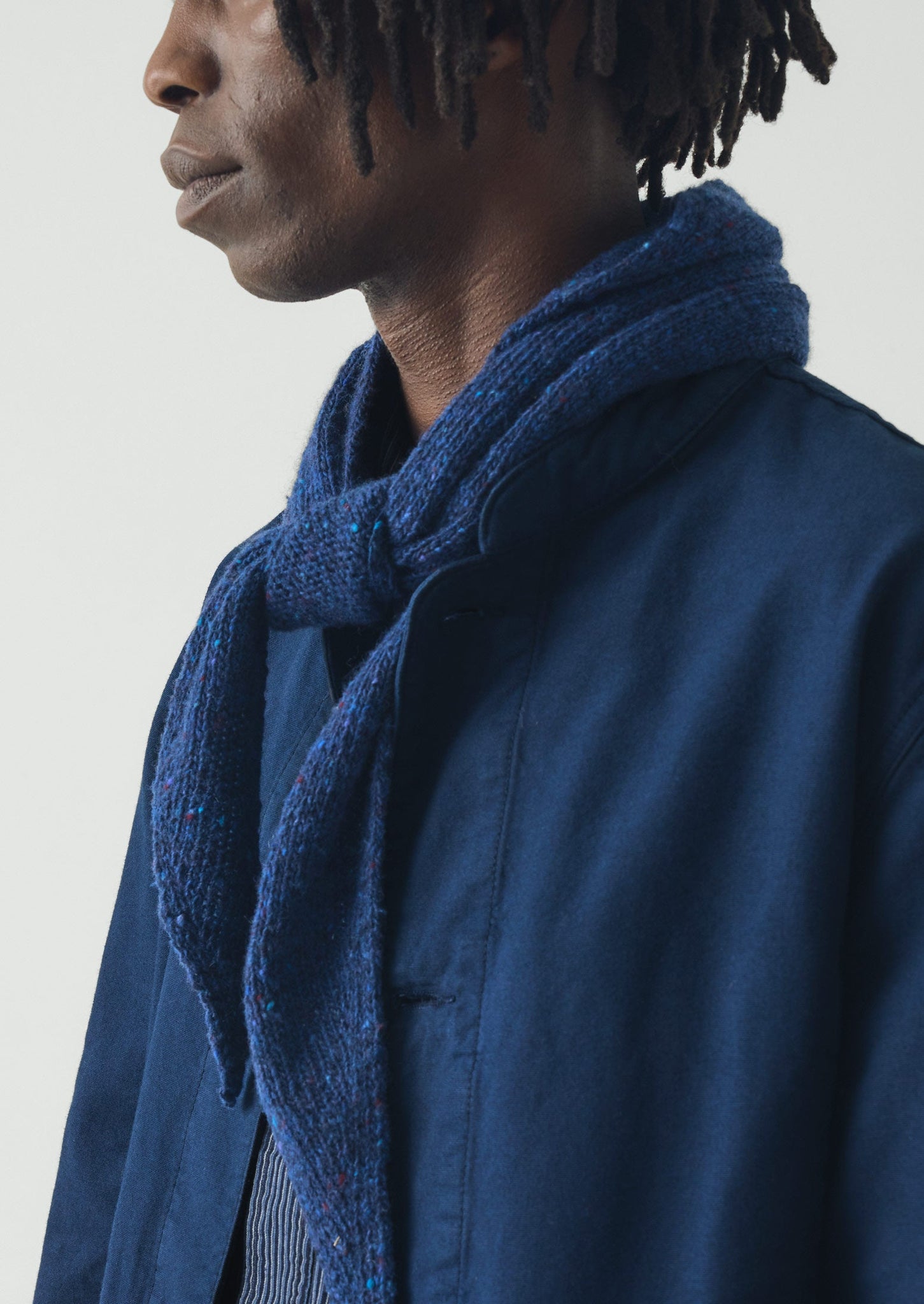 Donegal Merino Bandana | Ink Blue