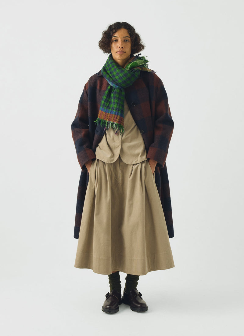 Fen Wool Knot Scarf | Grass Green/Multi