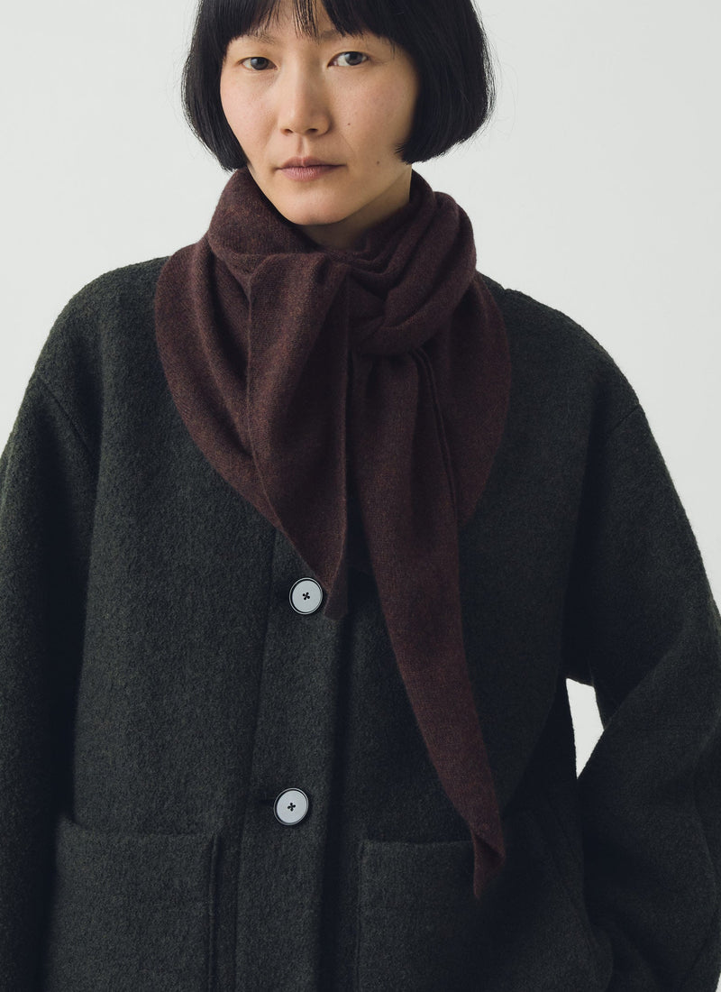 Wool Cashmere Large Bandana | Truffle