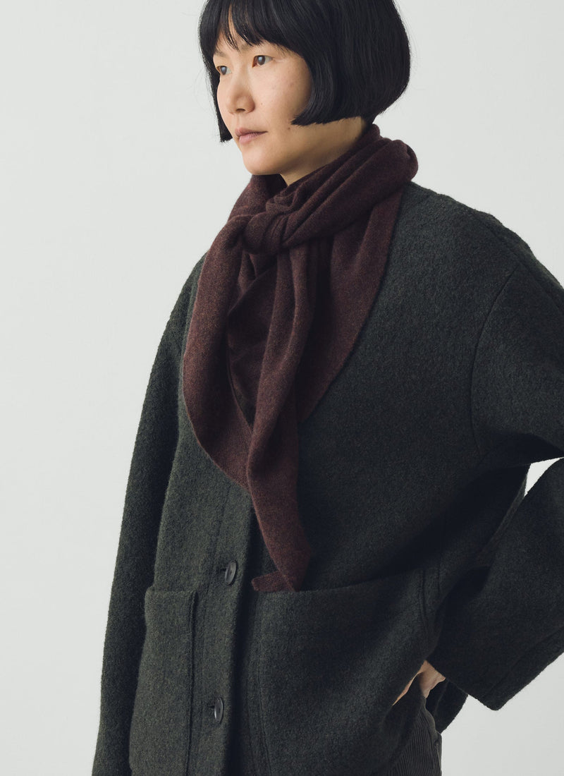 Wool Cashmere Large Bandana | Truffle