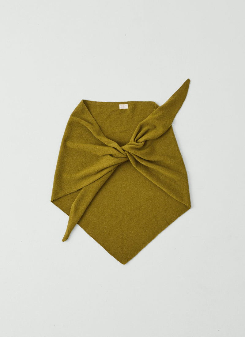 Wool Cashmere Large Bandana | Pear