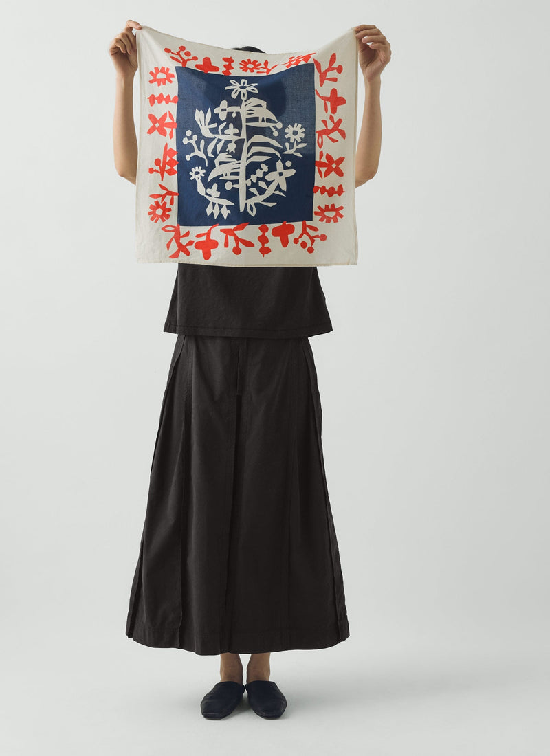 Emma Carlow Tree of Life Print Cotton Bandana | Indigo Blue