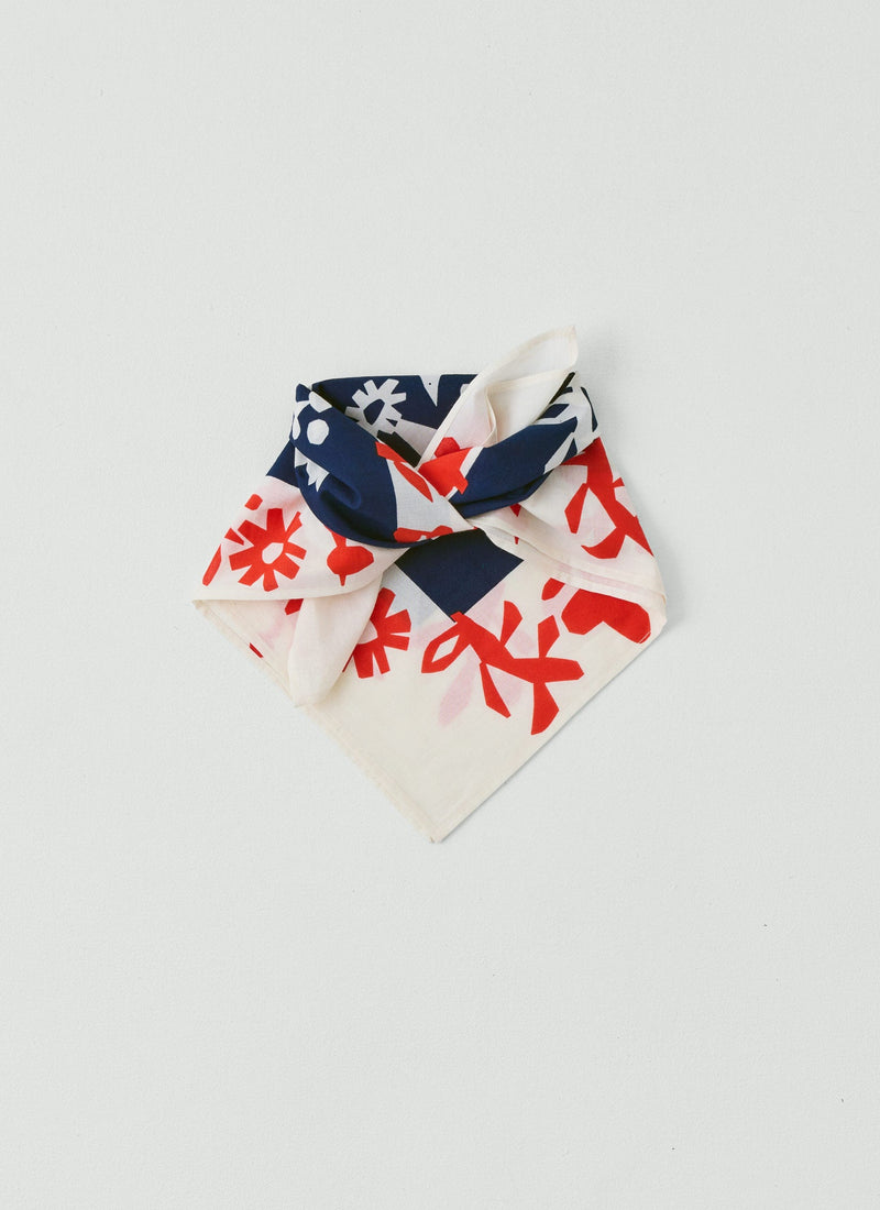 Emma Carlow Tree of Life Print Cotton Bandana | Indigo Blue