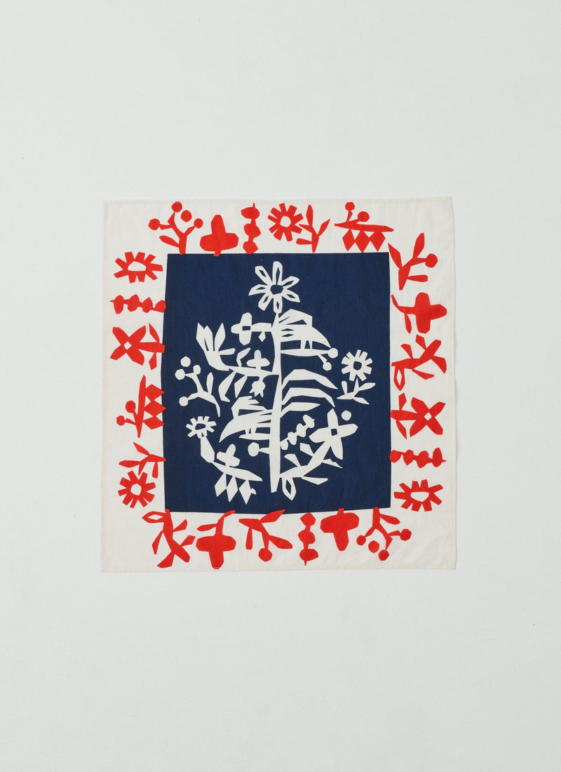 Emma Carlow Tree of Life Print Cotton Bandana | Indigo Blue