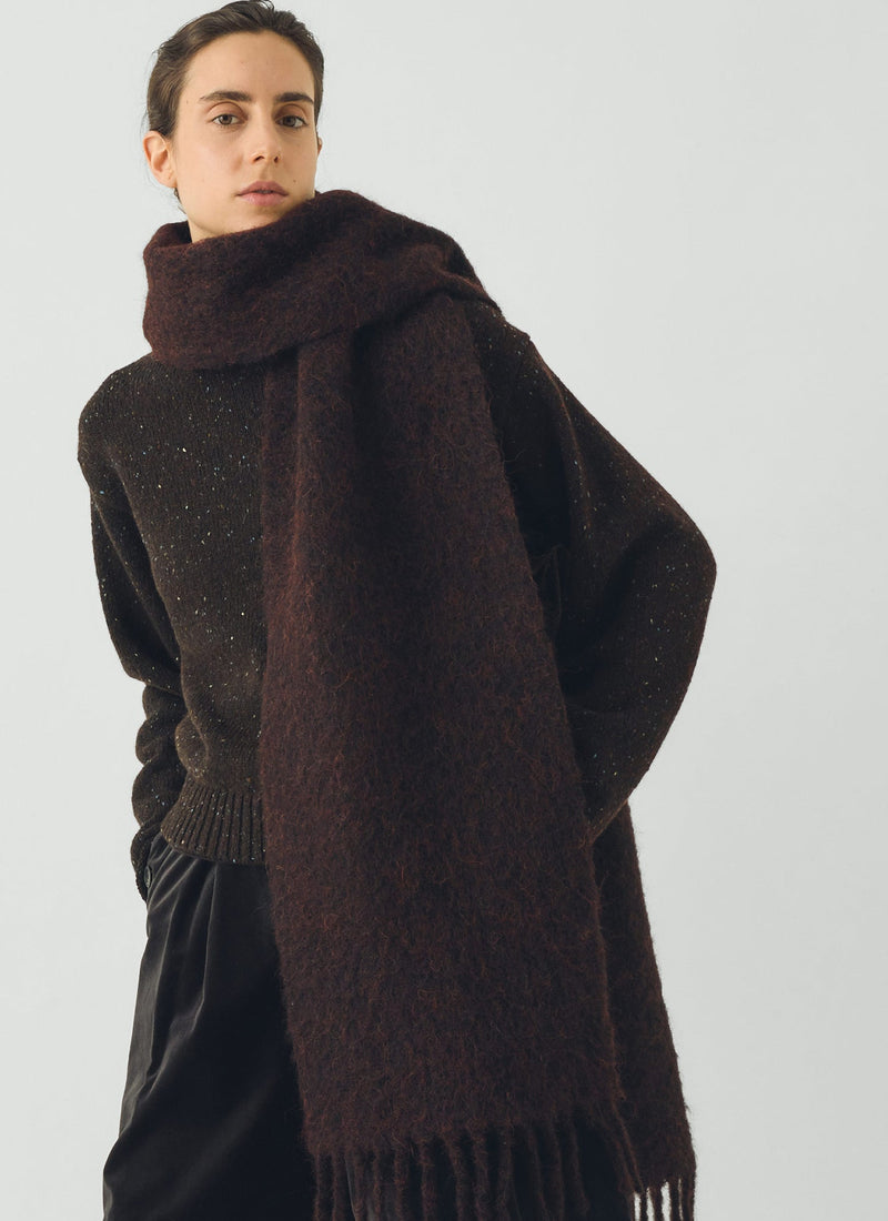 Textured Scarf | Black Walnut