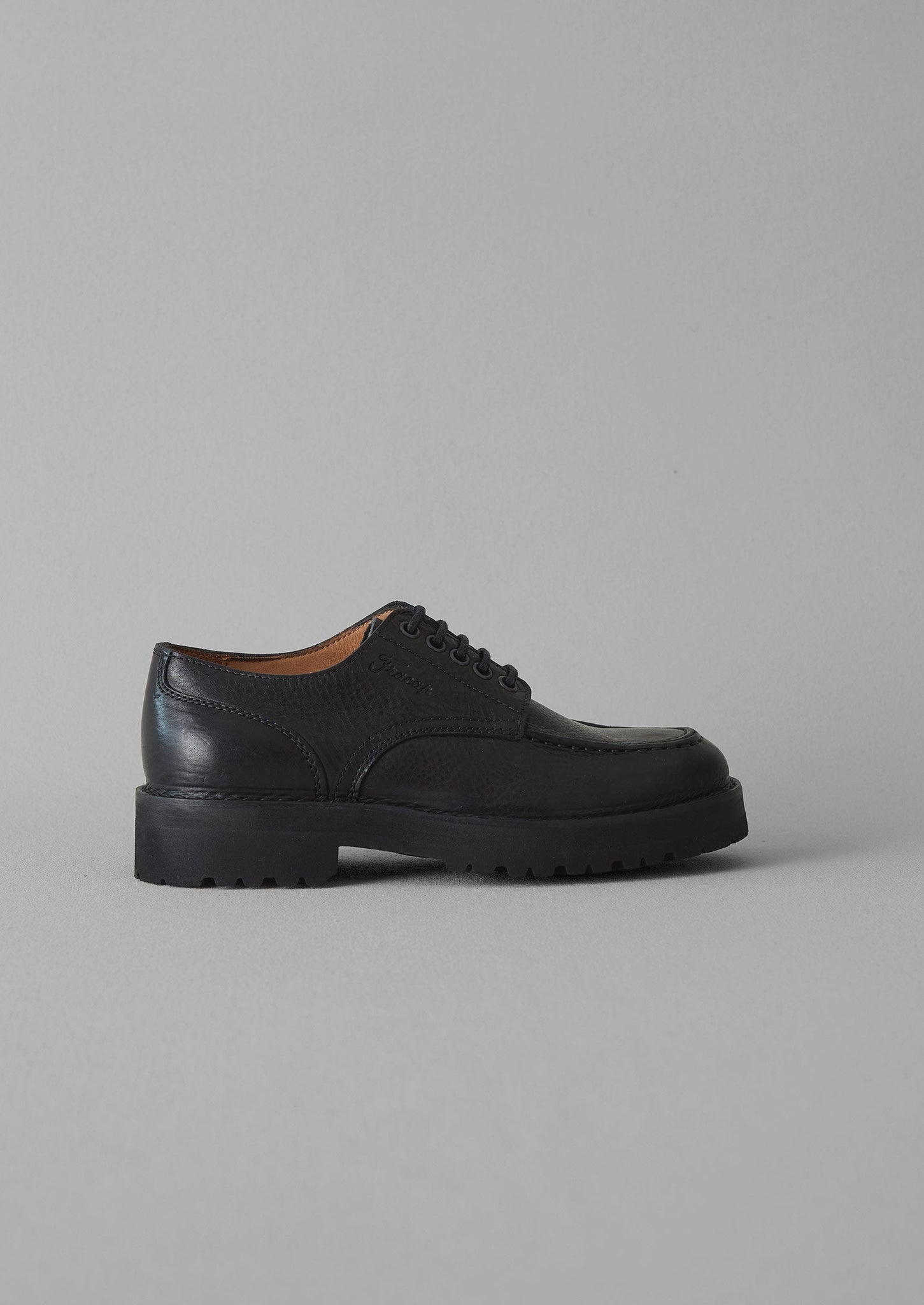 Fracap Leather Postman Shoes | Black