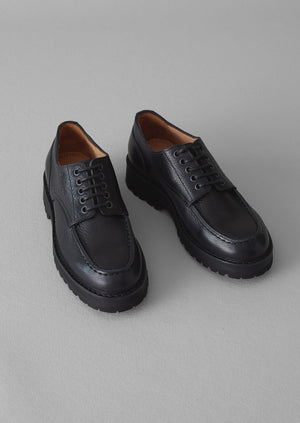 Fracap Leather Postman Shoes | Black