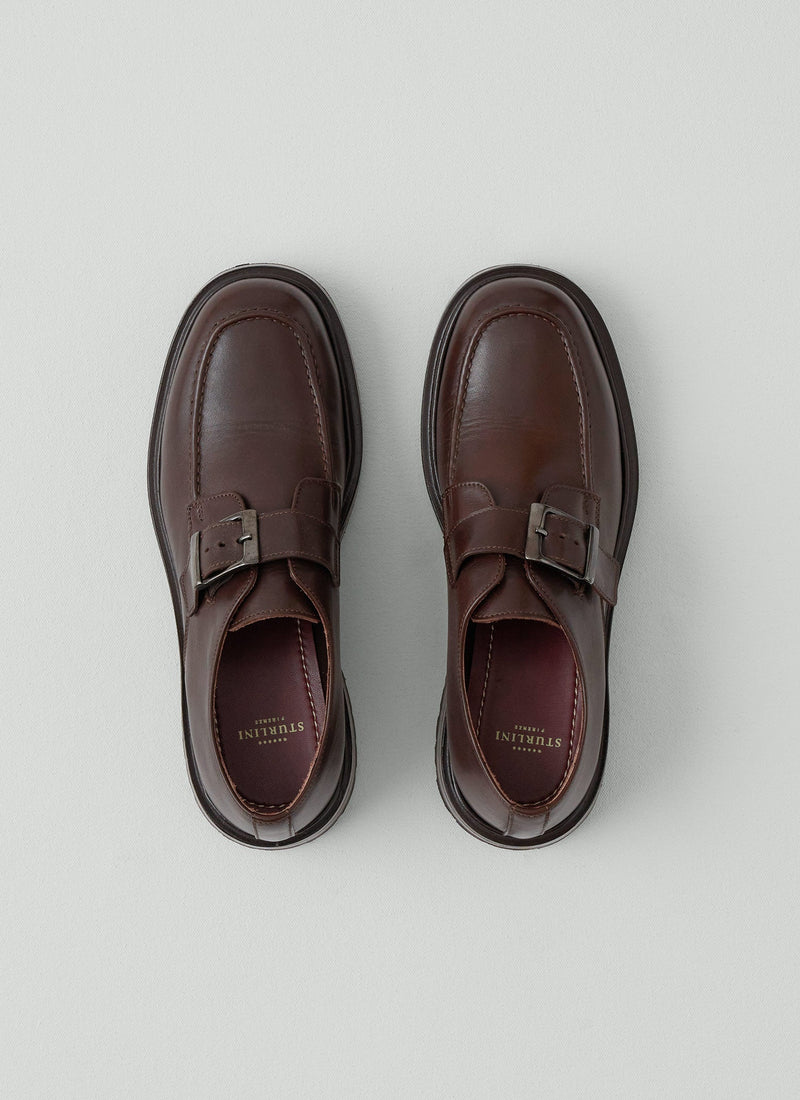 Sturlini Monk Strap Shoes | Dark Brown