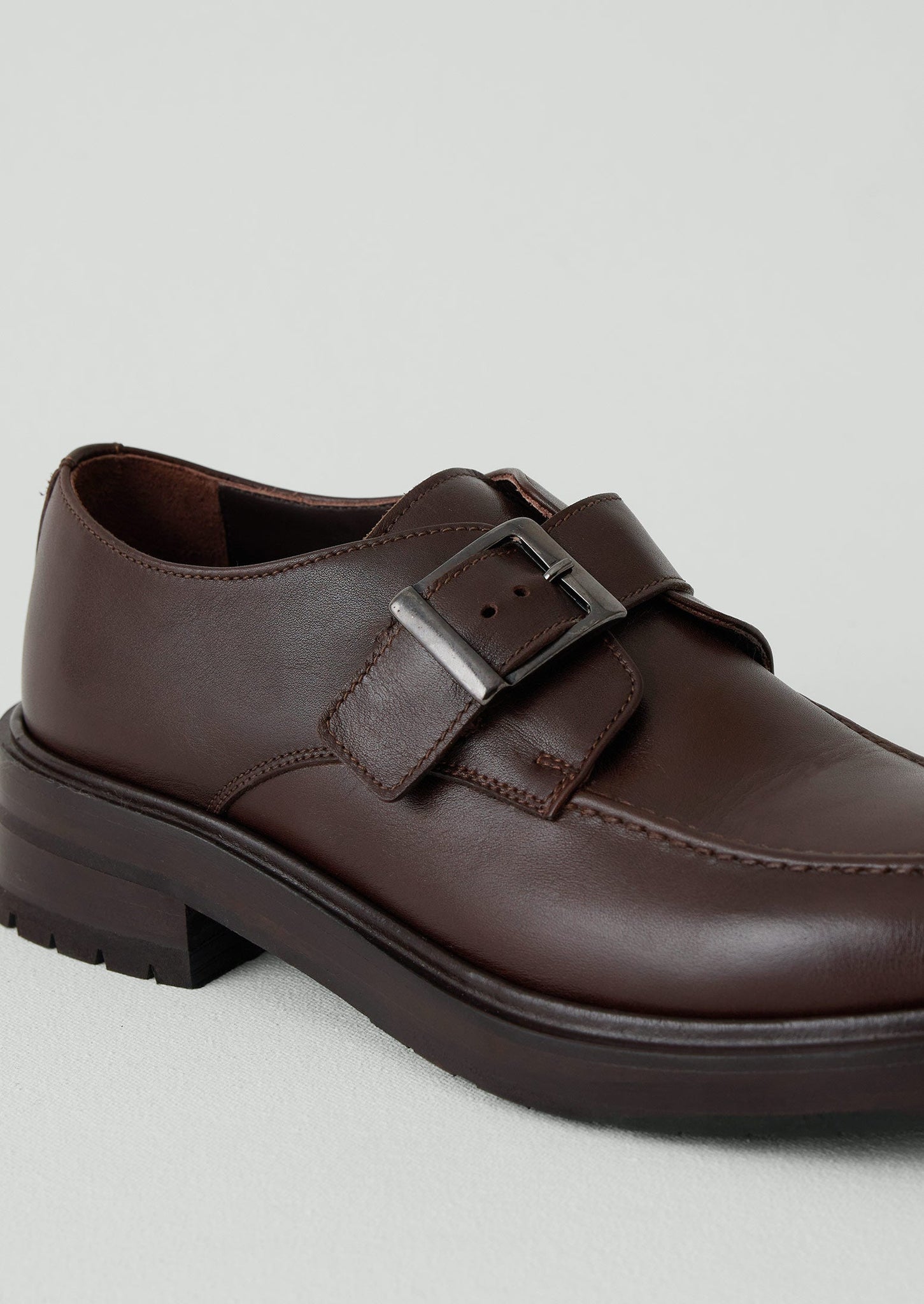 Sturlini Monk Strap Shoes | Dark Brown