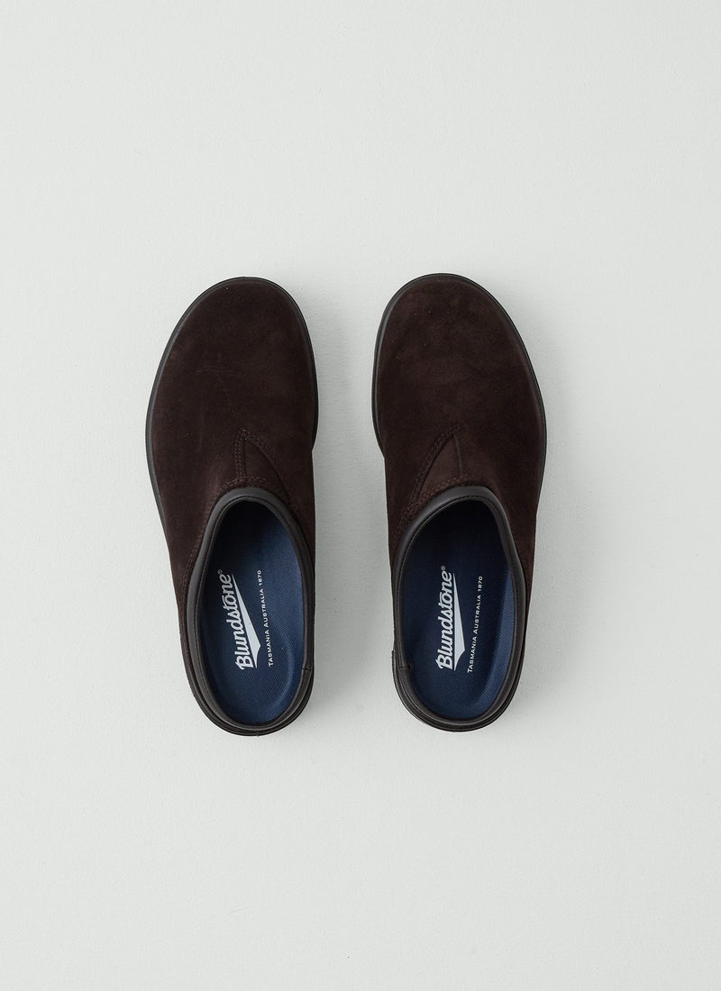 Blundstone Suede Clogs | Dark Brown