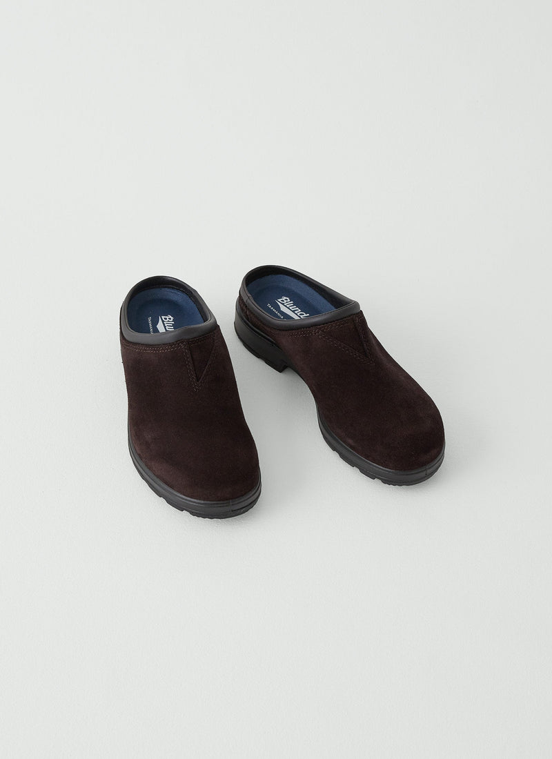 Blundstone Suede Clogs | Dark Brown