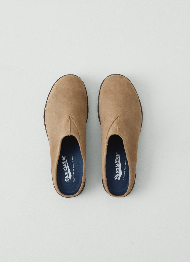 Blundstone Cork Suede Slip On Clogs | Sand