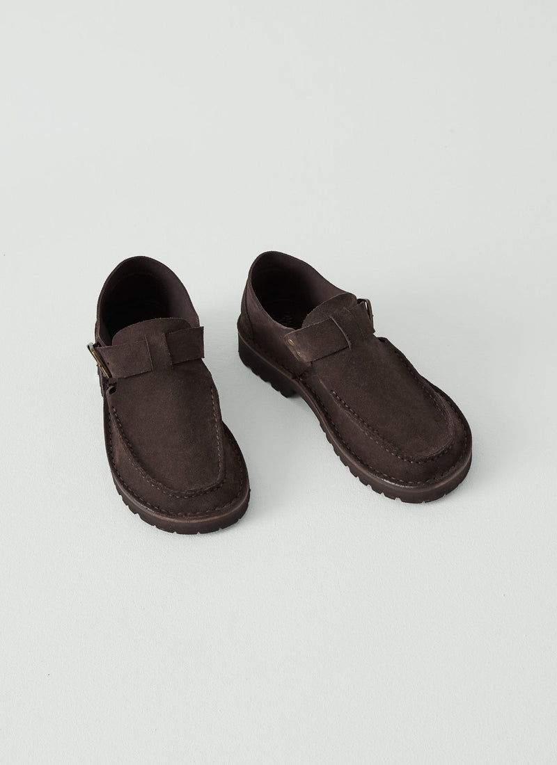 Fracap Suede Ankle Shoes | Coffee