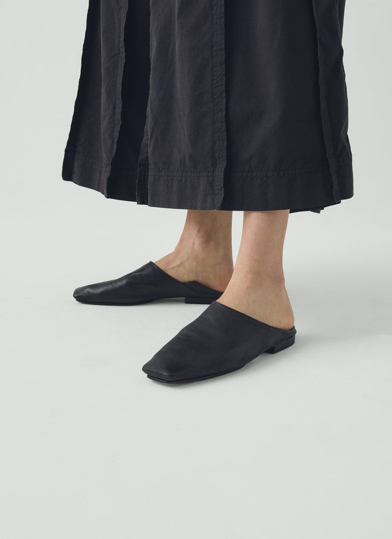 Sturlini Square Toe Leather Shoes | Black