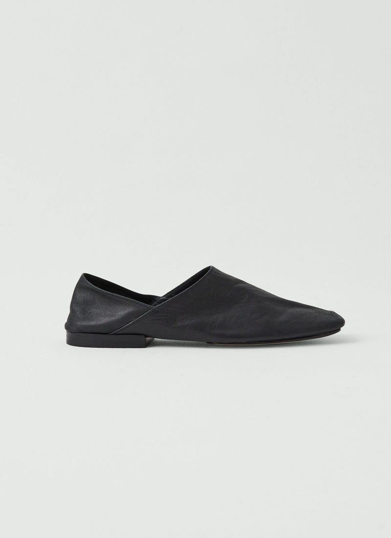 Sturlini Square Toe Leather Shoes | Black
