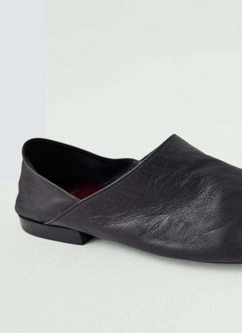 Sturlini Square Toe Leather Shoes | Black
