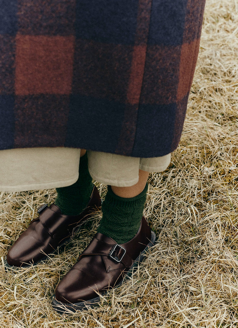 Solovair Leather Monk Strap Shoes | Cordovan