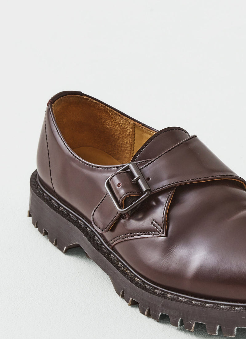 Solovair Leather Monk Strap Shoes | Cordovan