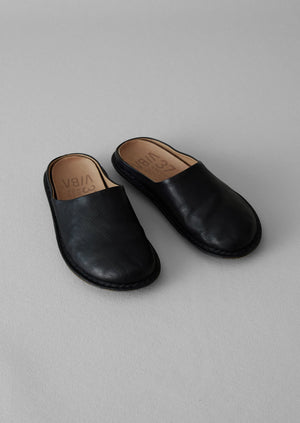 Vibae Roma Leather Mules | Black