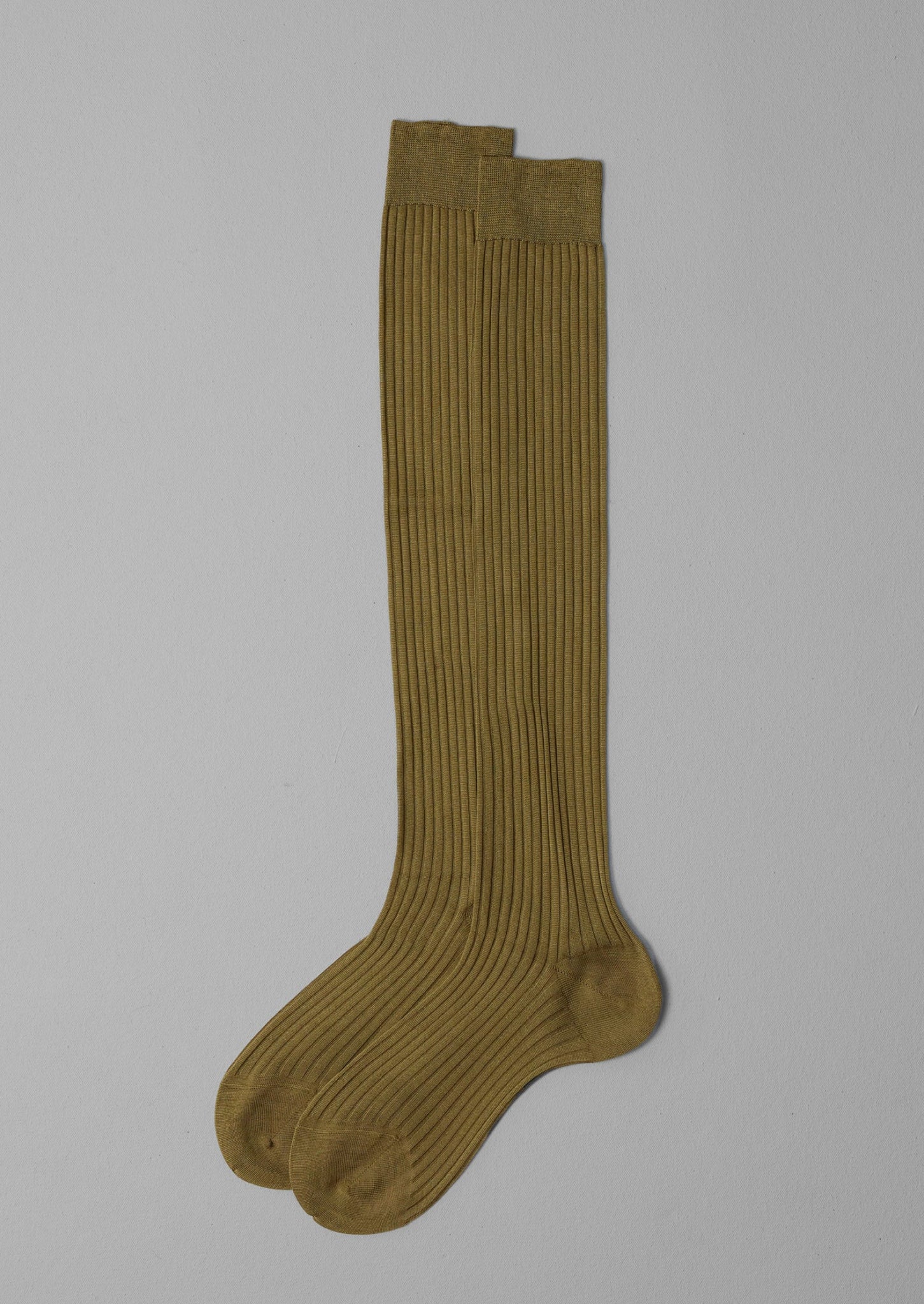 Maria La Rosa Knee High Cotton Socks | Golden Olive