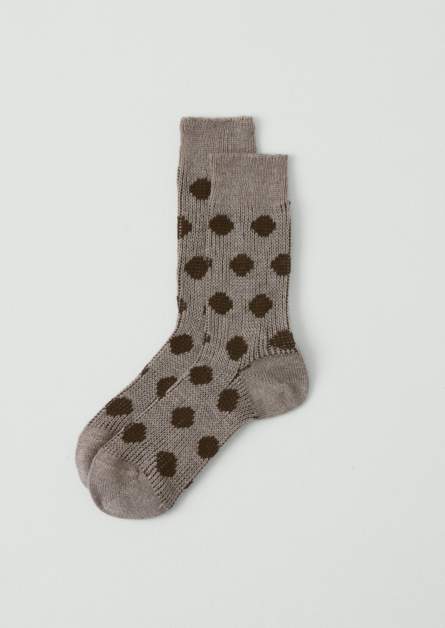Maria La Rosa Spot Socks | Taupe/Mocha