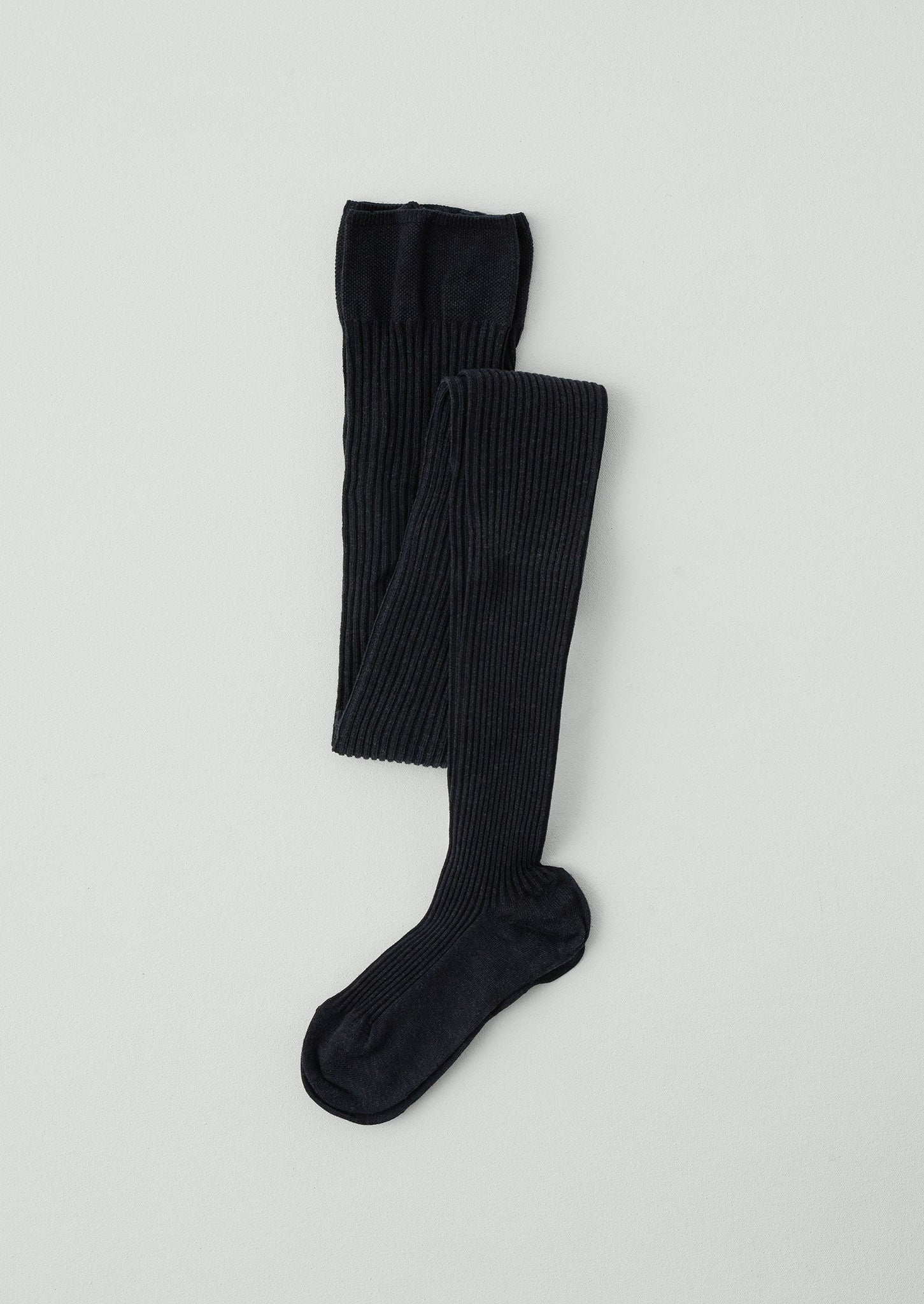 Falke Family Rib Cotton Tights | Anthracite Marl