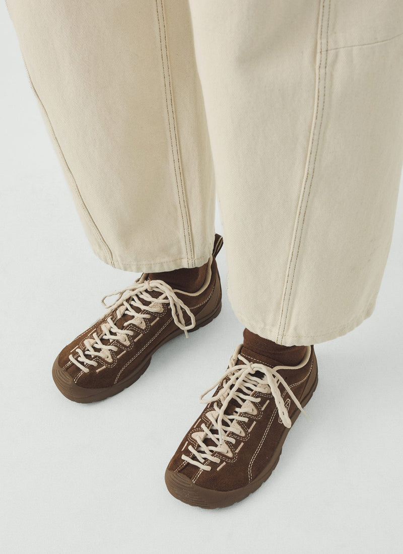 Keen Jasper Suede Trainers | Dark Earth/Birch
