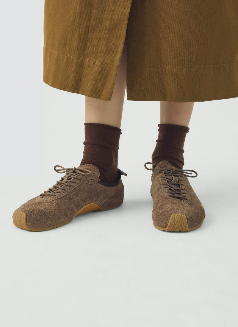 Koops Barefoot Suede Trainers | Wood