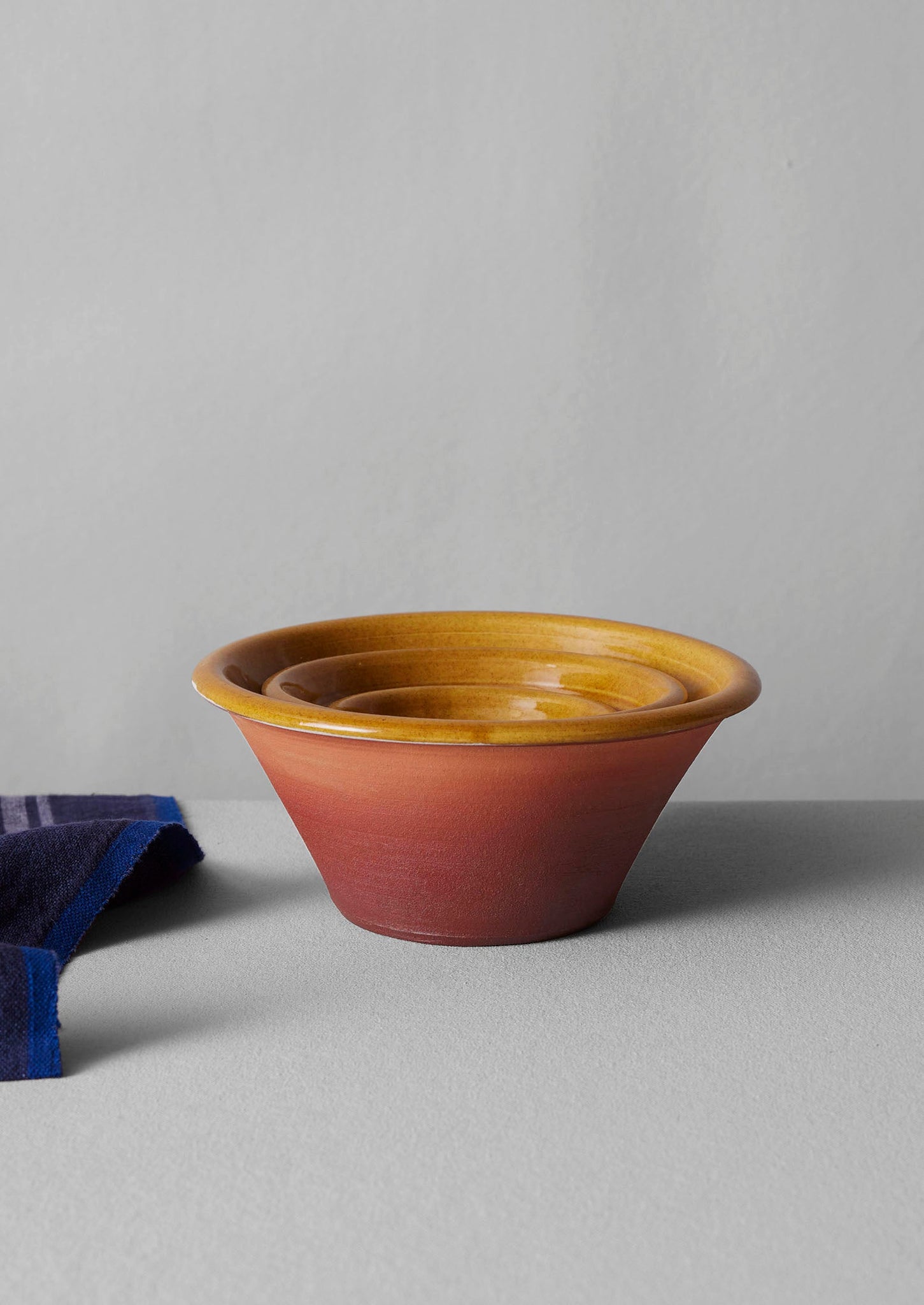 Willow Pottery Nesting Bowls | Terracotta/Ochre