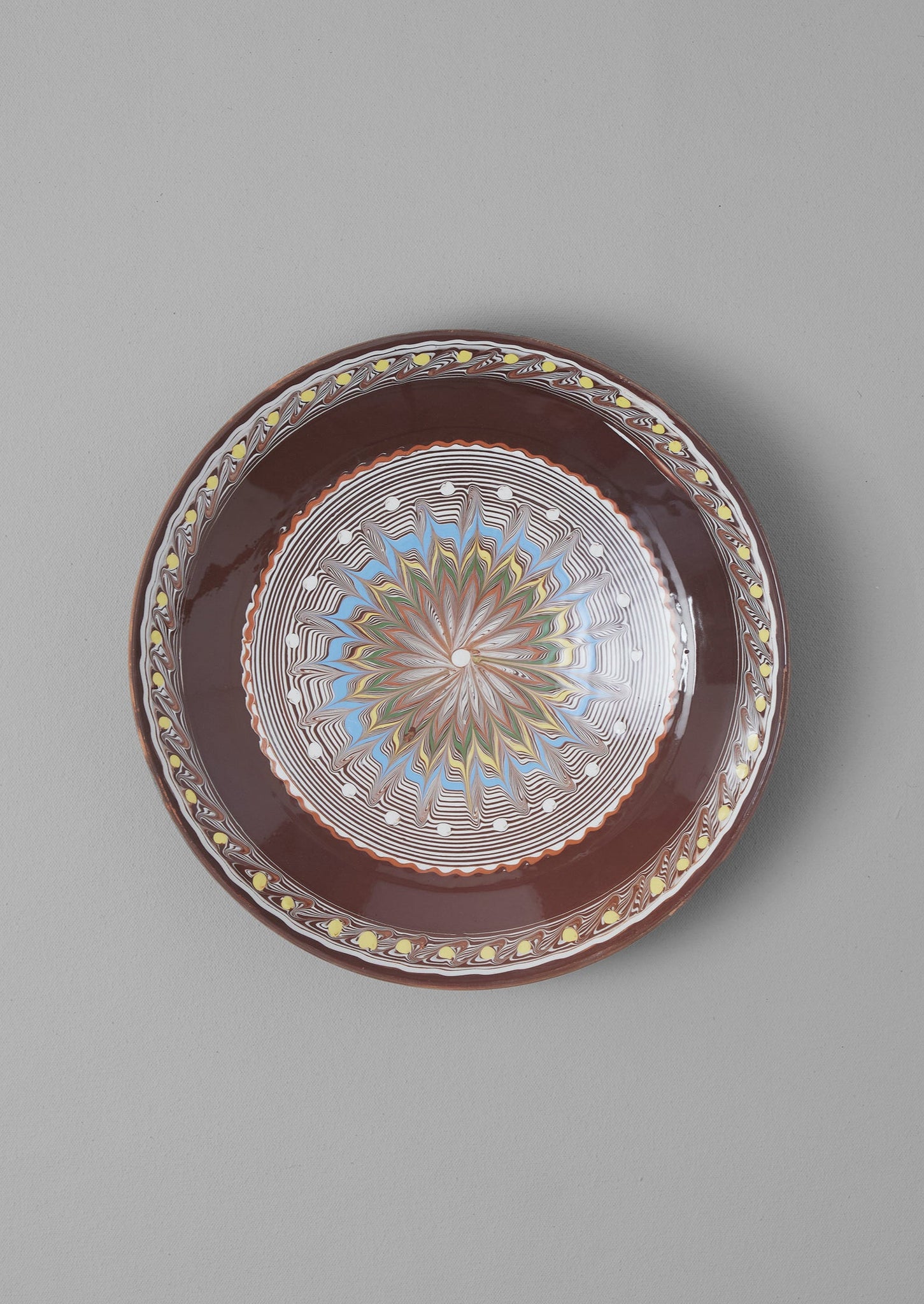 Casa De Folklore Horezu Serving Plate | Cocoa/Multi